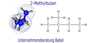 2-Methyl-Butan, Struktur