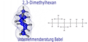 2,3-Dimethylhexan, Struktur