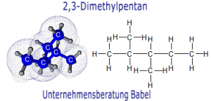 2,3-Dimethylpentan, Struktur