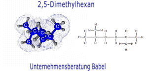 2,5-Dimethylhexan, Struktur