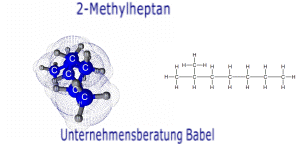 2-Methylheptan, Struktur