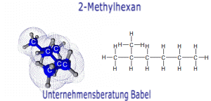 2-Methylhexan, Struktur