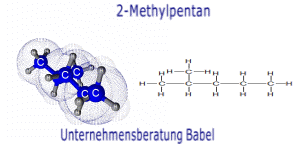 2-Methylpentan, Struktur