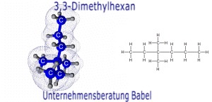 3,3-Dimethylhexan, Struktur