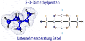 3,3-Dimethylpentan, Struktur