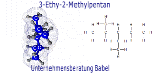 3-Ethyl-2-Methylpentan, Struktur