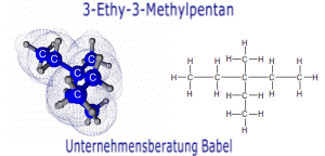 3-Ethyl-3-Methylpentan, Struktur