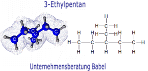 3-Ethylpentan, Struktur