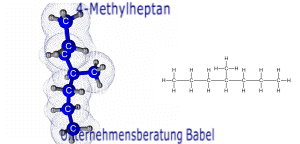 4-Methylheptan, Struktur