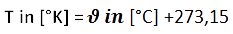 Celsius in Kelvin umrechnen