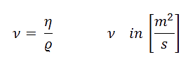 Kinematische Viskosität