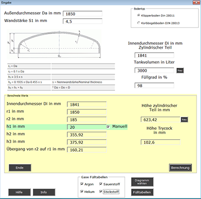 Tool zur Berechnung von Füllkurven